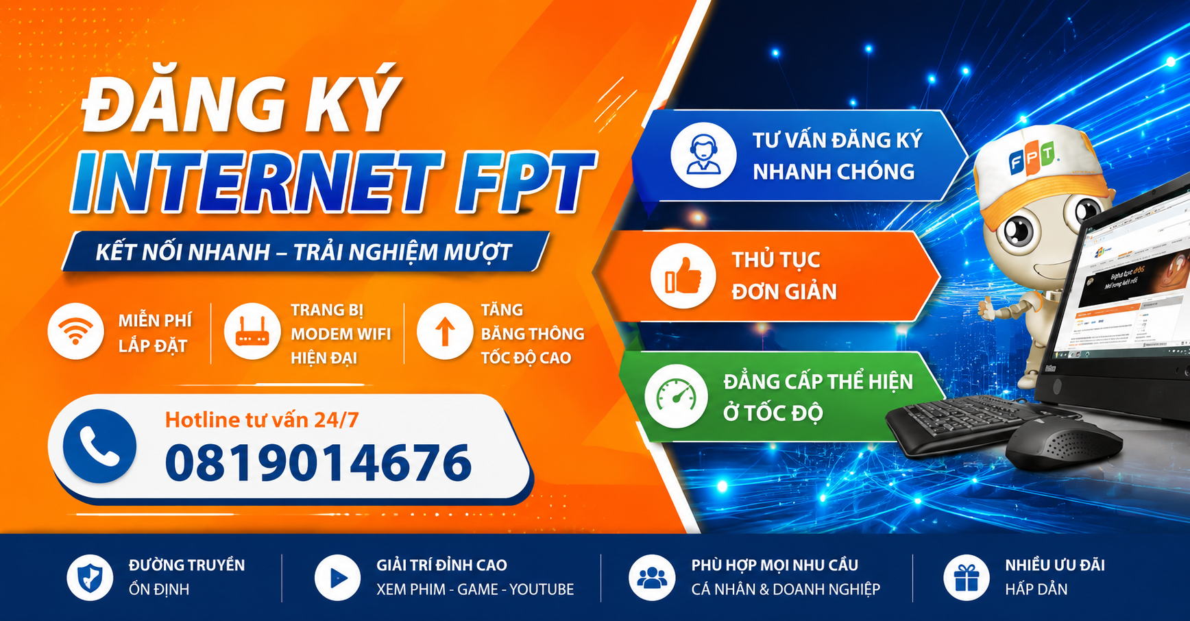 Đăng ký internet FPT - FPT Đăk Lăk